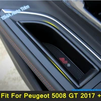 lapetus car styling front door storage pallet armrest container box cover trim for peugeot 5008 gt 2017 2022 plastic