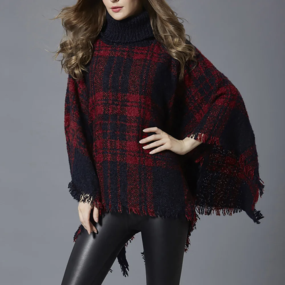 SAGACE женское свободное пончо 2020 осенне зимний вязаный свитер с рукавами летучая