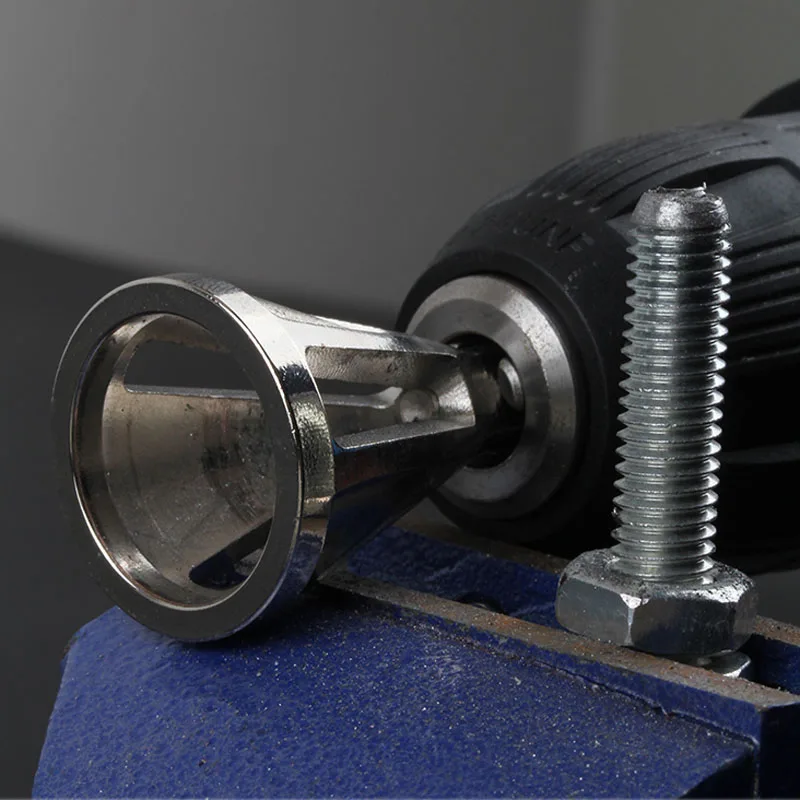 1PC Silver Cemented Carbide Deburring External Chamfer Tool Electric Drill Bit Remove Burr Polished Rusty Screws CHIZIYO |
