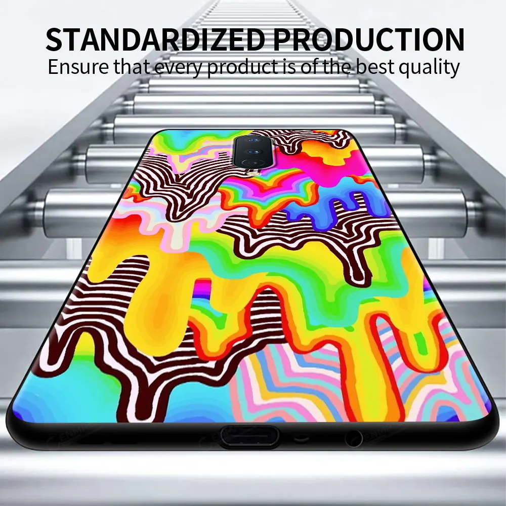 black cover case for oneplus 8t 8 nord n10 9 7 pro 9r n100 n200 6 6t 7t nordce 2 funda soft phone coque abstract pattern art free global shipping