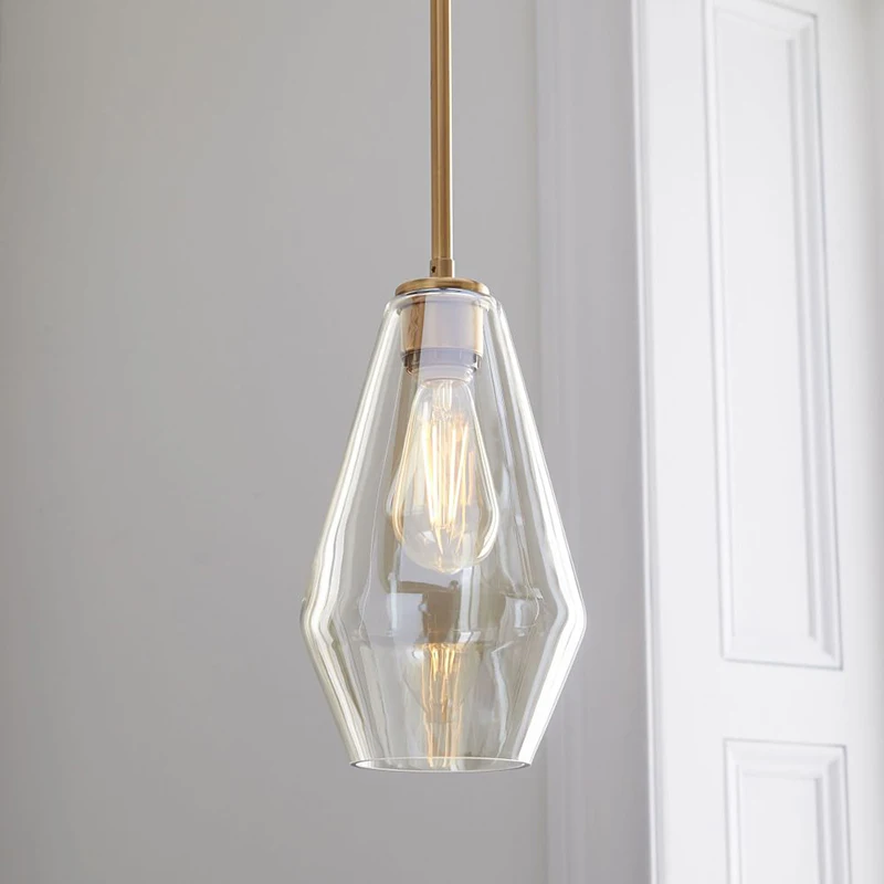 Ретро современный стеклянный подвесной светильник художественная лампа