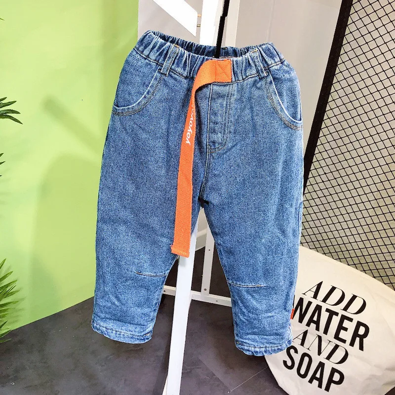 2 3 4 5 6 Years Toddler Boys Clothing Sets Plus Velvet High Quality Sweater Jeans 2pcs Kids Tracksuit Sport Suit For New |