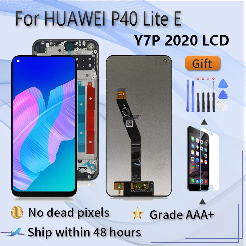 

6,39 дюймов для Huawei P40 Lite E ART-L28, ART-L29, ЖК-дисплей с сенсорным экраном и дигитайзером в сборе Y7P 2020, ЖК-рамка + бесплатный инструмент