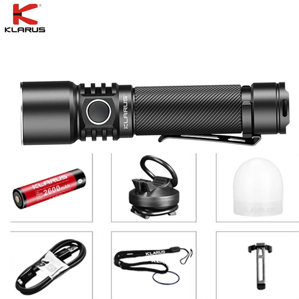 Klarus ST15R светодиодный фонарик CREE XP L HD V6 1200 Люмен USB Перезаряжаемый с батареей 18650