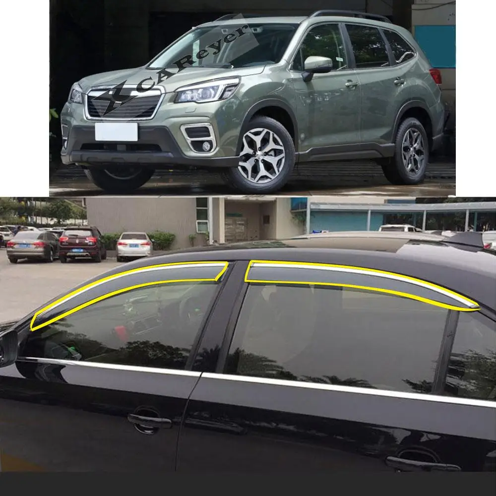 

Наклейка для стайлинга кузова автомобиля, пластиковое стекло, ветрозащитный козырек, защита от дождя/Солнца, запчасти для SUBARU Forester 2019-2022