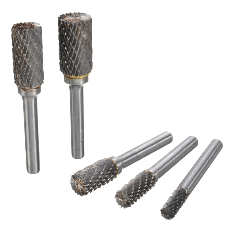 5 шт. 1/4 &quotВольфрамовая твердосплавная шлифовальная машина 6 мм хвостовик