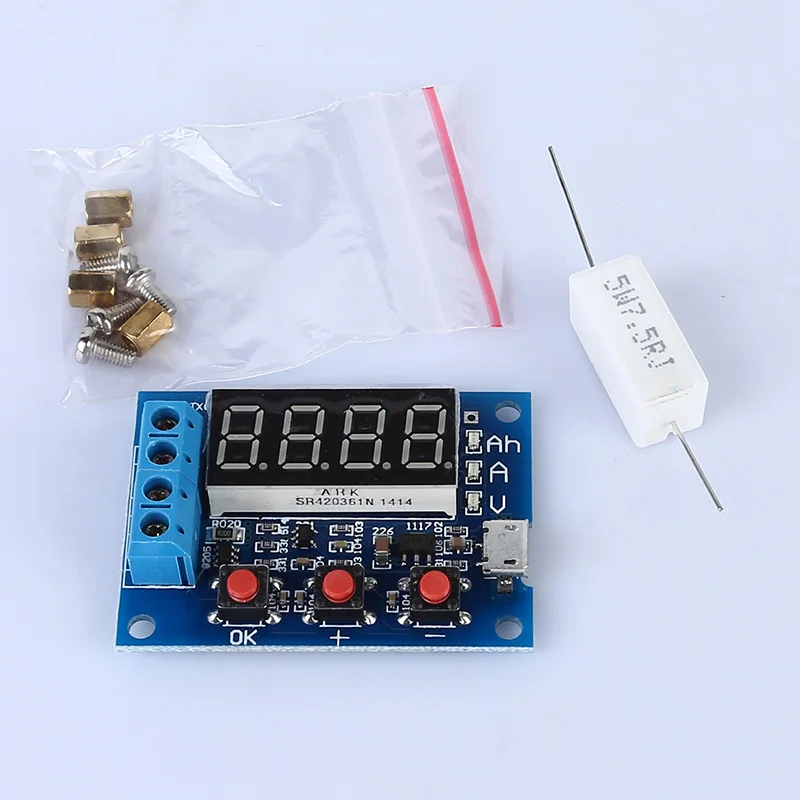 

Blue Battery Capacity Meter Discharge Tester 18650 li-ion lithium Lead-acid 1.2-12v