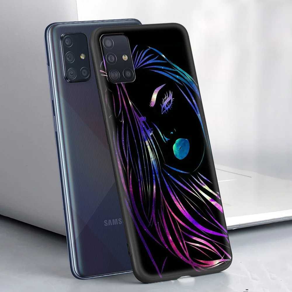 

Cute Starlight Girl Silicone TPU Case Cover for Samsung Galaxy A50 A70 A40 A30 A10 A10E A20 A20S Luxury Phone Shell Funda