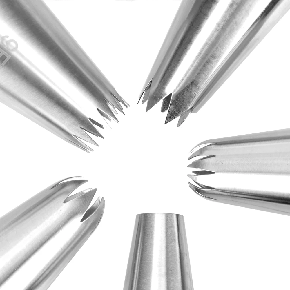 

Pastry Nozzles Cookie Tools Baking Tools Five Pieces Cake Decoration Stainless Steel Kitchen Tools