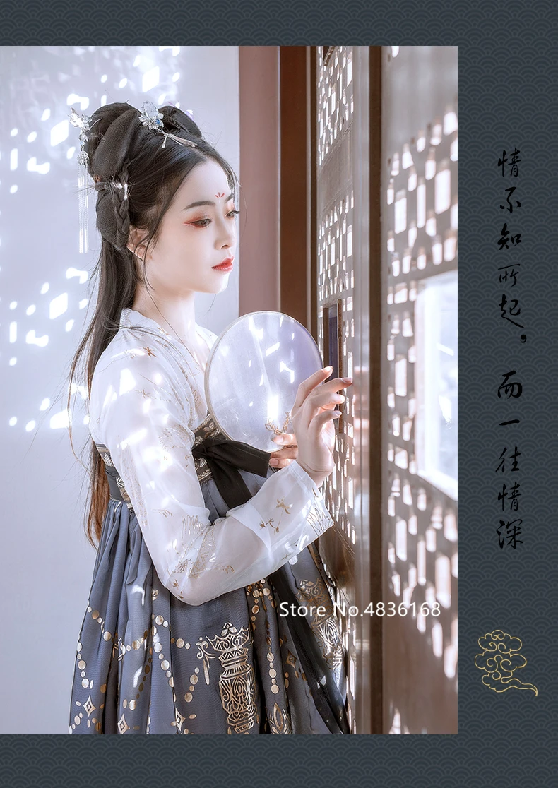 Hanfu Традиционный китайский национальный костюм феи Тан костюм народное Платье женское народное платье с вышивкой древняя Новогодняя одежда танцевальный Халат