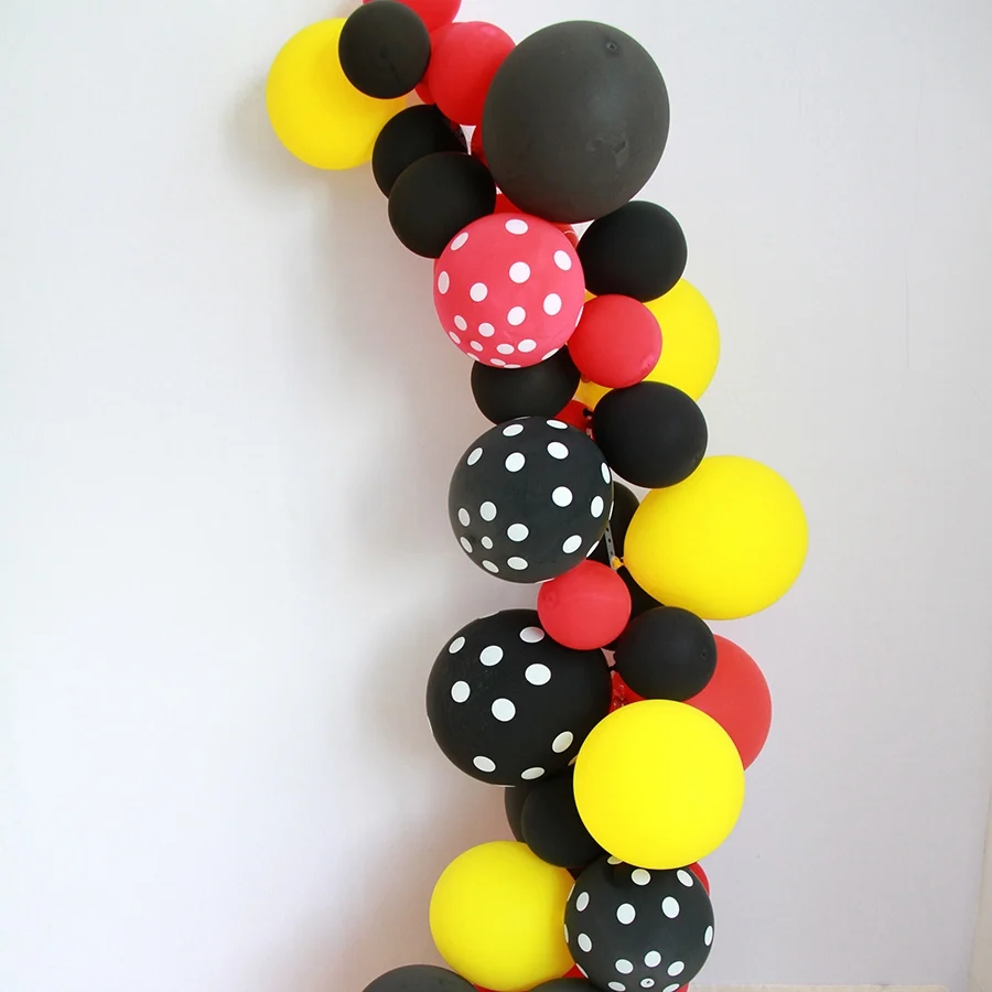 Balloon -100pcs Вечерние столовые приборы с изображением Микки Мауса, детские принадлежности для дня рождения, банные принадлежности для малышей - Цвет: Balloon -100pcs