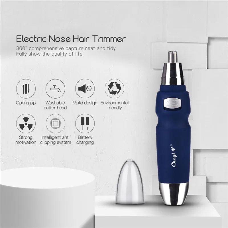 

CkeyiN Electric Nose Hair Trimmer Men Beard Shaving Professional Ear Eyebrow Cordless Clipper Rechargeable Razor Hair Removal
