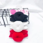 3 шт.лот Детская повязка на голову с круглыми шариками для новорожденных девочек Однотонные головные уборы эластичная повязка для волос для новорожденных Детские аксессуары