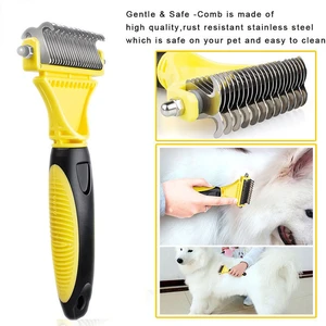 Pets Hair Removal Grooming Care Comb Double-Sided Dog Cat Slicker Dematting Deshedding Brush Fur Tri
