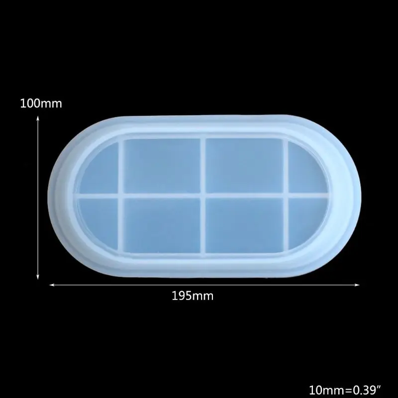 

2 Pcs Resin Crystal Epoxy Mold Jewelry Tray Casting Silicone Mould DIY Crafts Soap Dish Ring Holder Making Tools