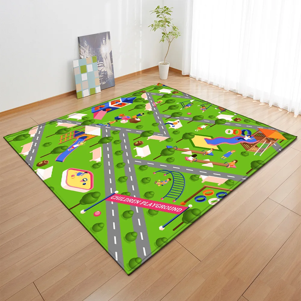 

Kid Room Paly Games Carpet Hallway Doormat Anti - Slip Cartoon Bathroom Rug Absorb Water Kitchen Mat Parlor Table Pad