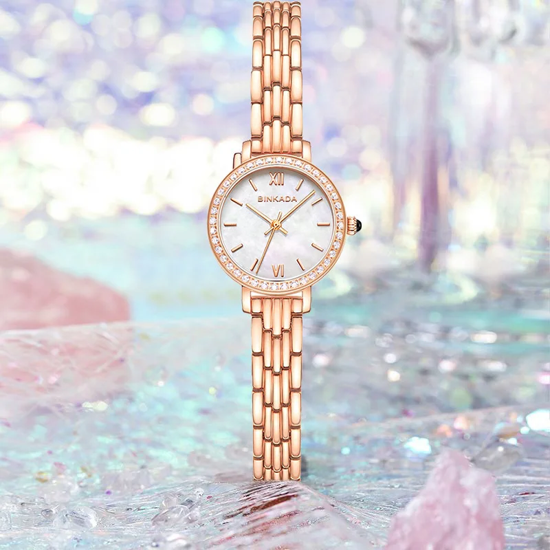 

2021binkada New Female Students' Simple Art Fashion Trend Retro Charm Elegant Wristwatch
