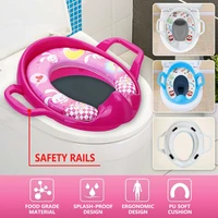 child multifunctional safe trainer potty seat baby soft padded potty training toilet seat with handles toddler kids
