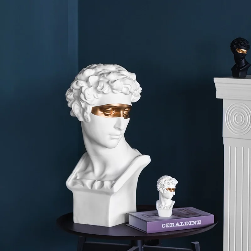 

Nordic Giuliano de' Medici Statue Lorenzo de' Medic Art Sculpture Decoration Head Portraits Modern Home Decor Resin Craft R4510
