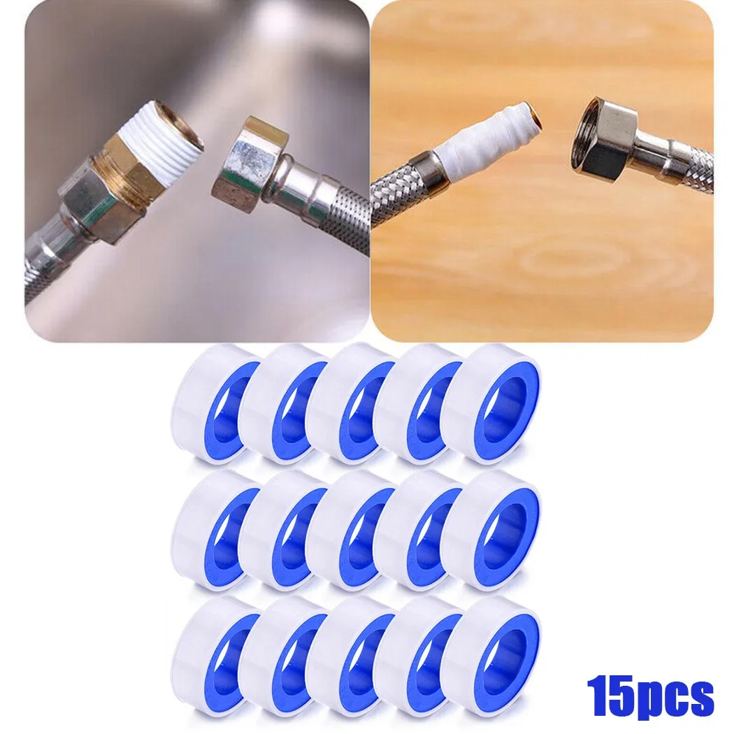 

15PC PTFE Water Pipe Tape White Sealing Band Fitting Plumbers Sealing Tape Seal Thread Seal Tape Home Improvement Practical