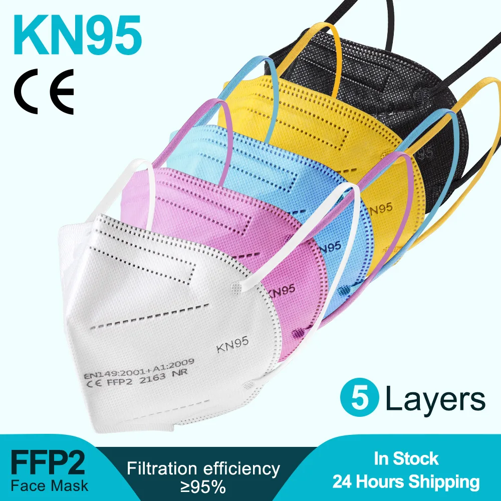 CE kn95 Mascarillas De Colores маски ffp2 Reutilizable рот шапки маска для лица FP3 респиратор защитная