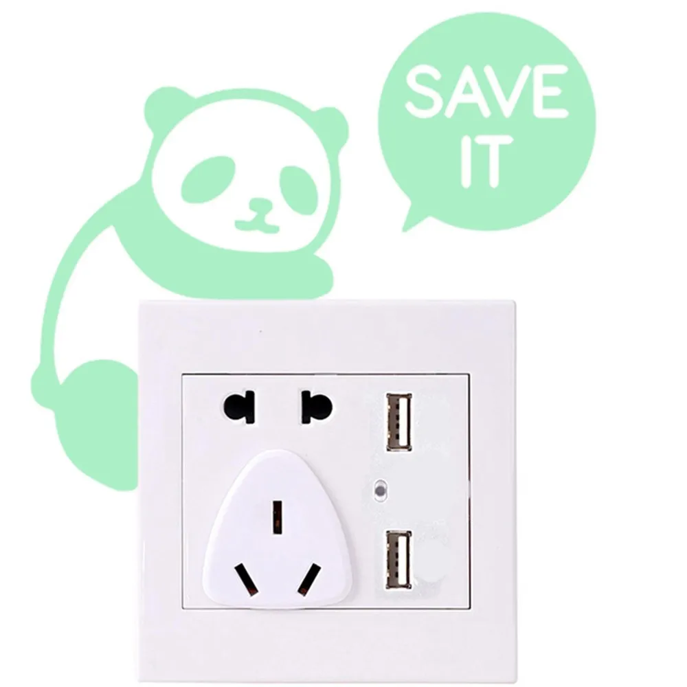 Милая маленькая панда светится в темноте наклейки на стене обои анти шок