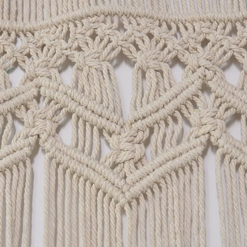 

95 * 180cm Macrame Tapestry Cotton Woven Hand Woven Bohemian Tapestry For Room Divider Window Door Curtains Wedding Background