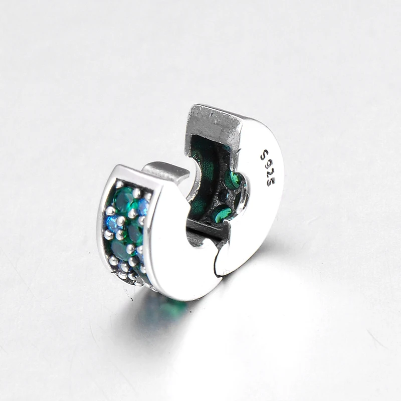 Сверкающие Зеленый CZ реального 925 стерлингового серебра ювелирные украшения