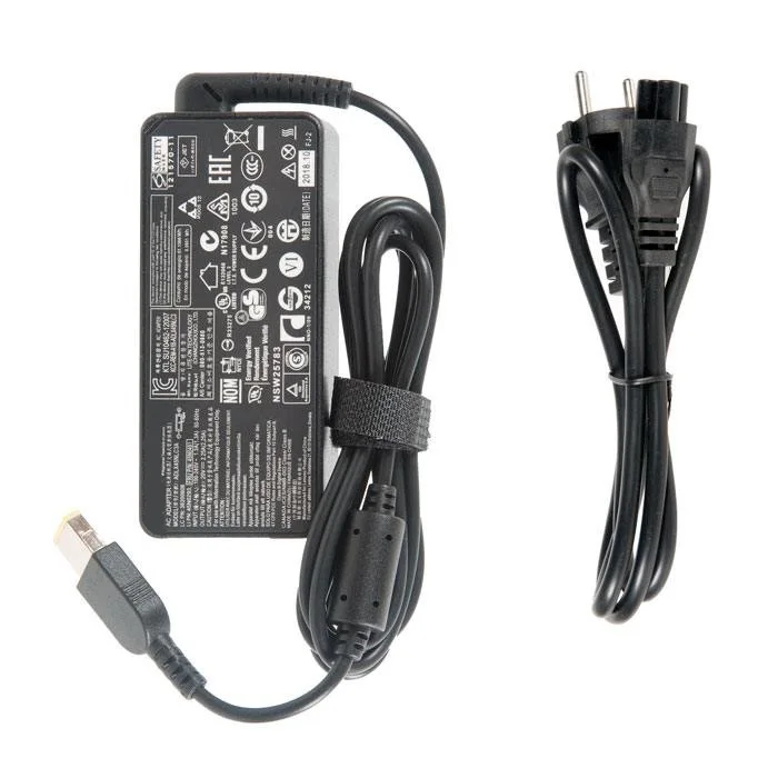 Блок питания для ноутбука Lenovo 20V 2.25A 45W прямоугольный с кабелем | Компьютеры и офис