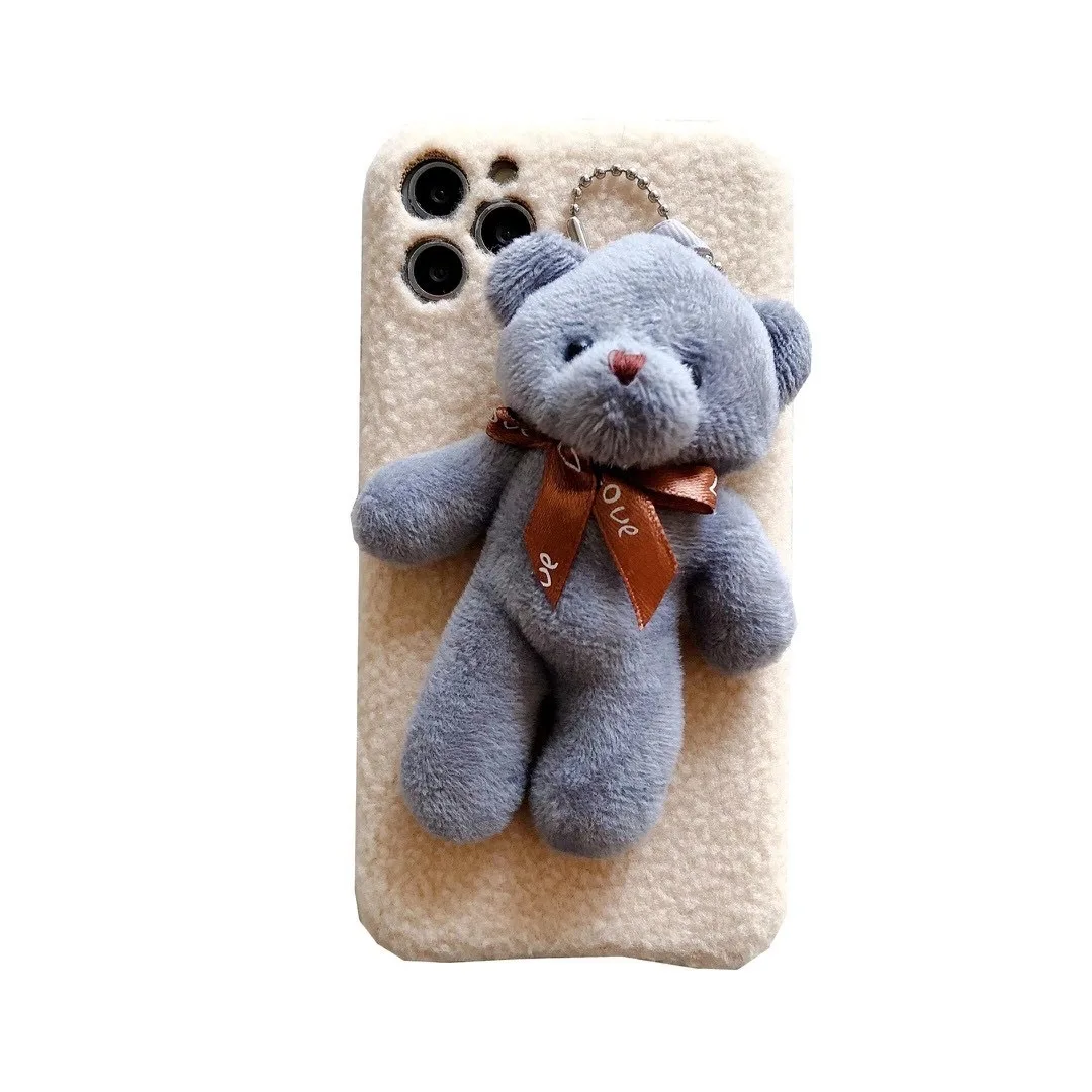 

Ribbon bear iphonex mobile phone case iPhone11pro for 12promax autumn and winter doll 7/8p
