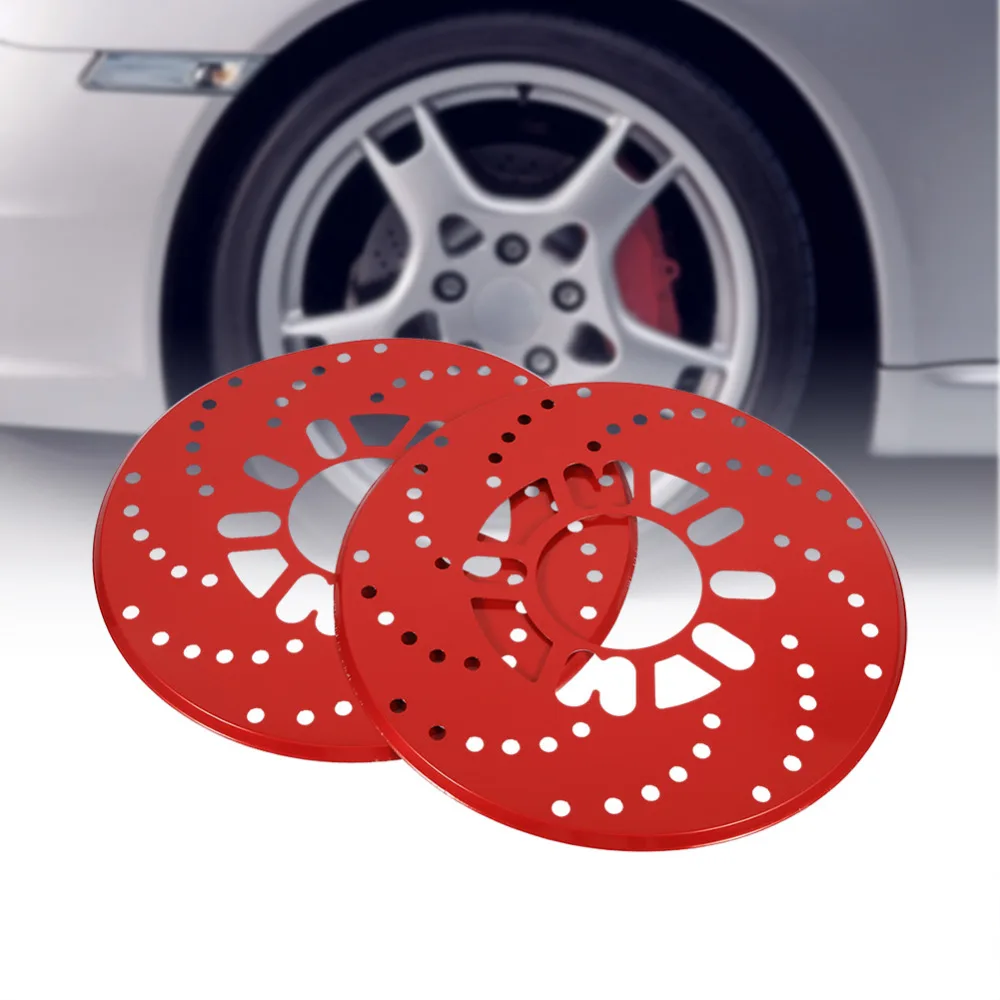 

2023 1 Set Auto Aluminium Disc Brake Rotor Trim Decorative Covers Retrofit 26cm Red Car Disc Brake Rotor Covers Car Accessories