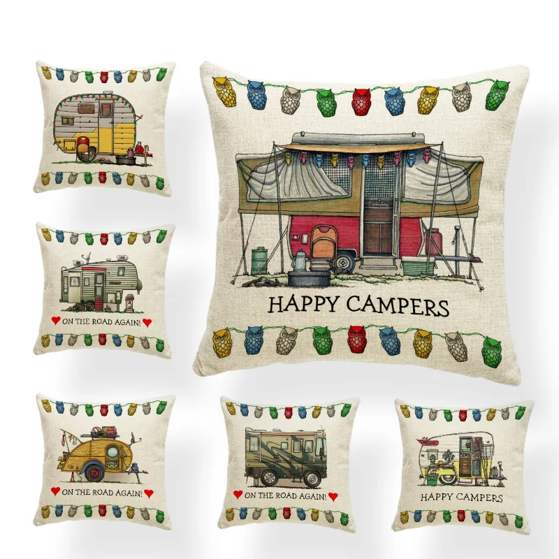 Наволочка для подушки с изображением животных совы наволочки подушек в машину