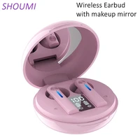 t15 wireless earbuds makeup mirror bluetooth earphone tws headset air gaming pod with microphone for xiaomi huawei mobile music
