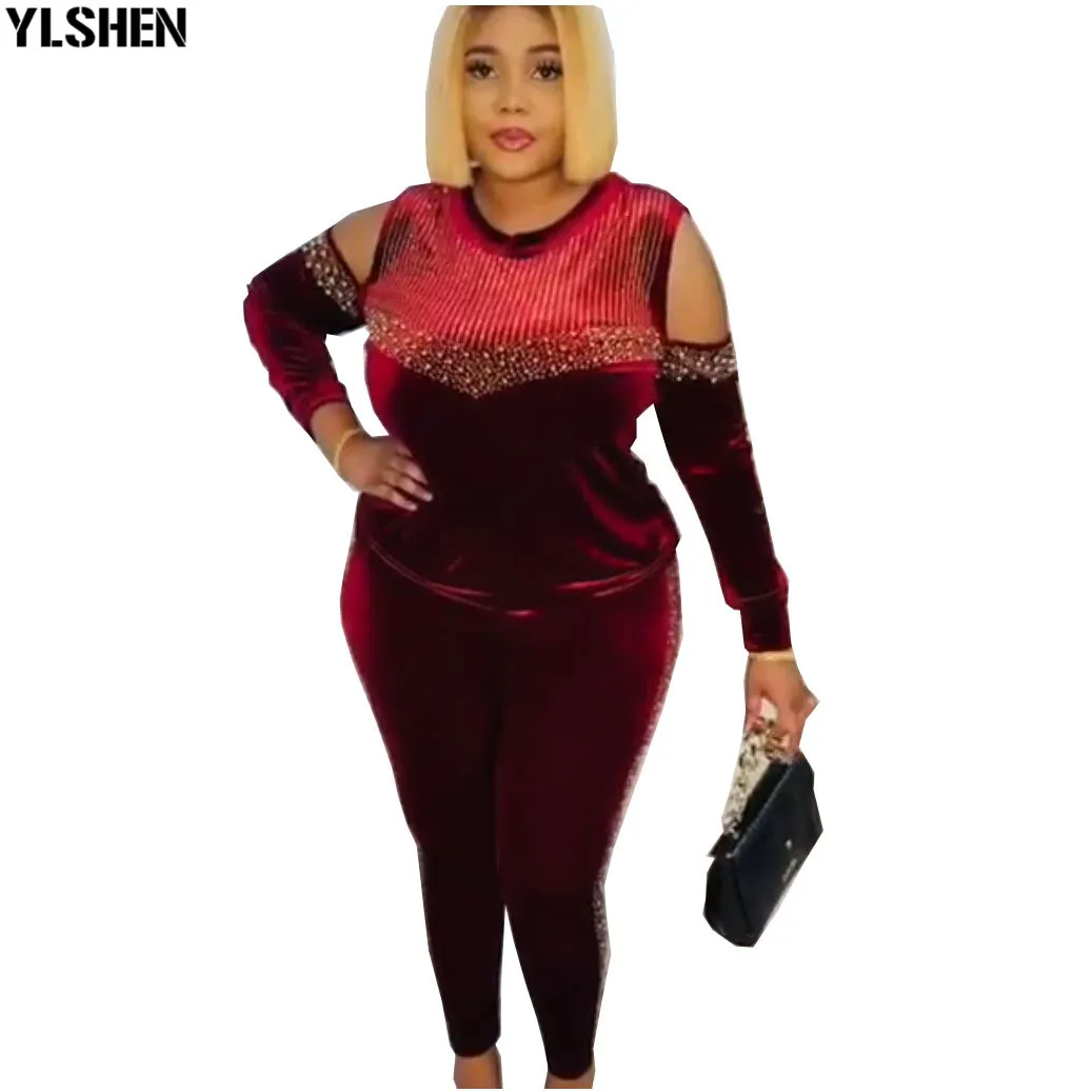 Африканская одежда для женщин 2021 Весна 2 комплект из двух частей африканские