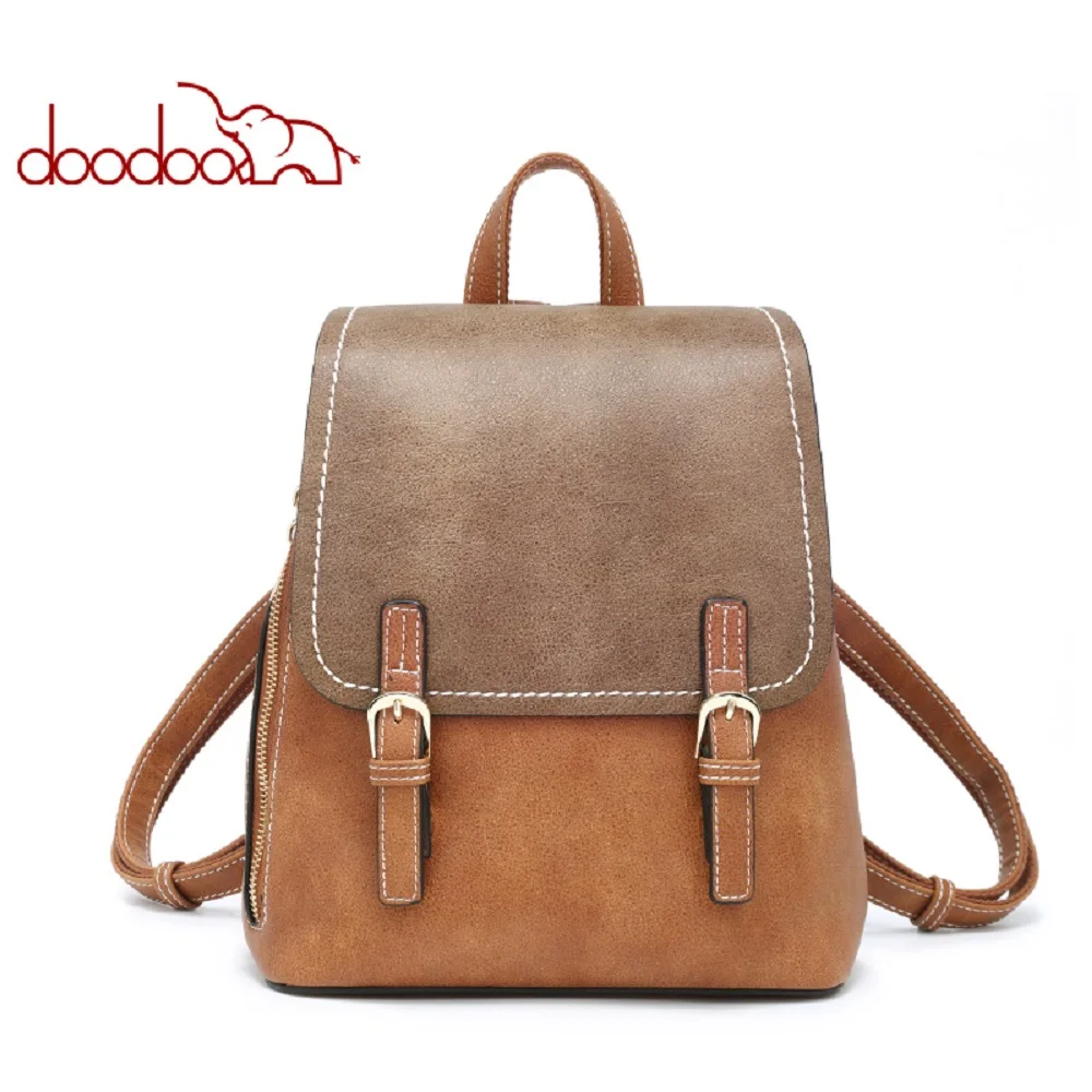 DooDoo 2020 Новый Модный корейский рюкзак в стиле ретро с контрастными плечами