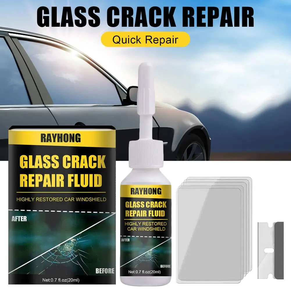 

20ml Windshield Crack Repair Kit Auto Window Scratch Repair Solution Kit Glass Curing Glue Auto Glass Scratch Crack Restore