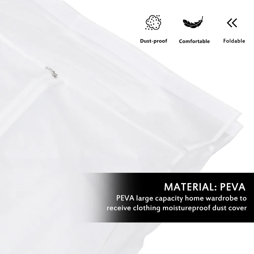 

1pc Translucent Dust Cover Coat Storage Bag Clothes Protection Cover Bag