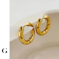 ghidbk basic statement rhinestone starburst hoop earrings waterproof stainless steel earring for women wedding jewelry bijoux