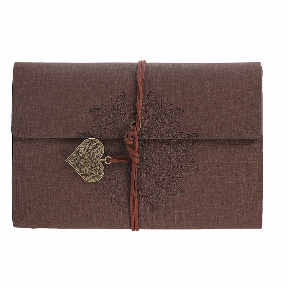 

1 Pc A6 Retro Notebook Rope Winded Notebook Loose-Leaf Diary Travel Notebook for Teachers Students (Brown)