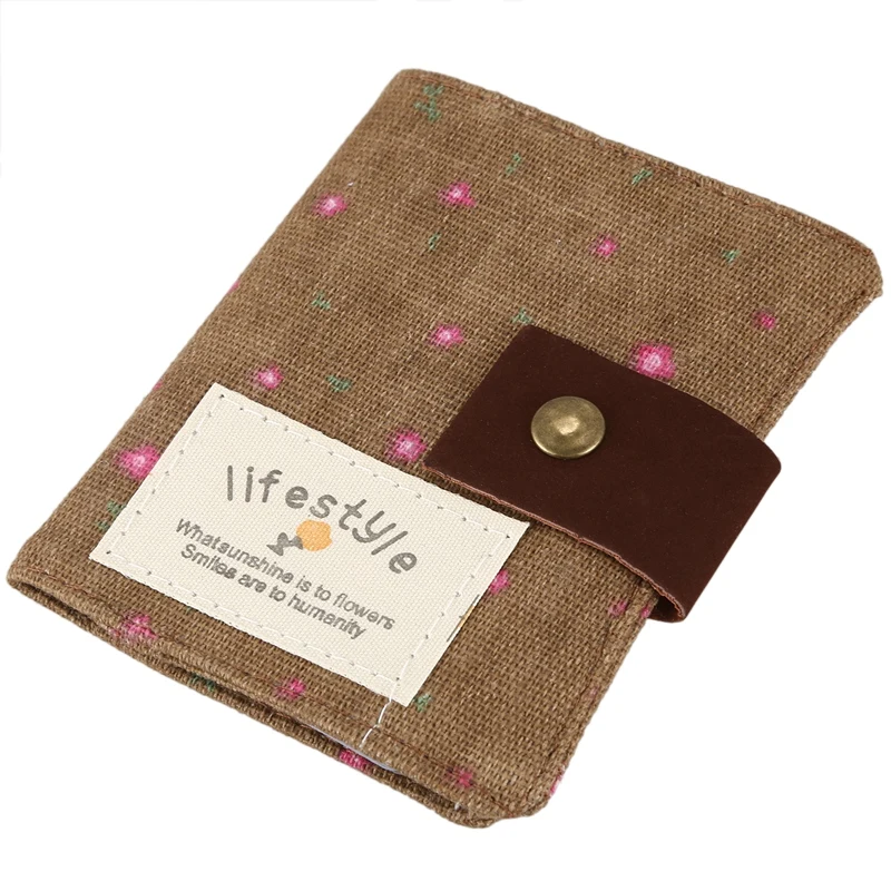 Новый элегантный Кантри Стиль Холст Кредитная Визитная карточка сумка Карманный