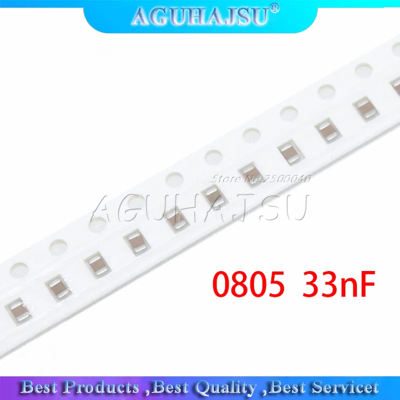 100 шт. 33nF Y5V ошибка 20% 50 в 0805 SMD толстая пленка чип многослойный керамический