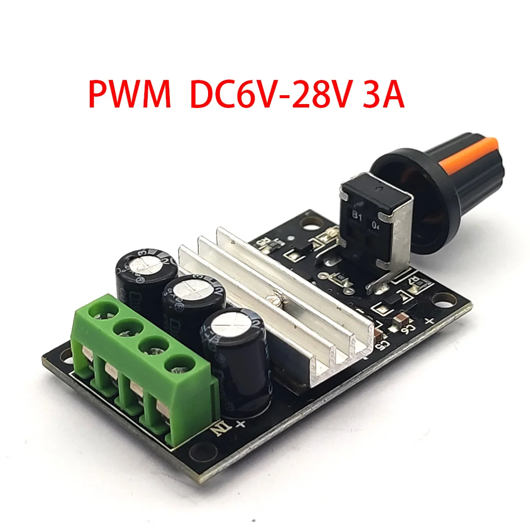 PWM контроллер скорости двигателя постоянного тока 6V12V24V28V3A ШИМ переключатель