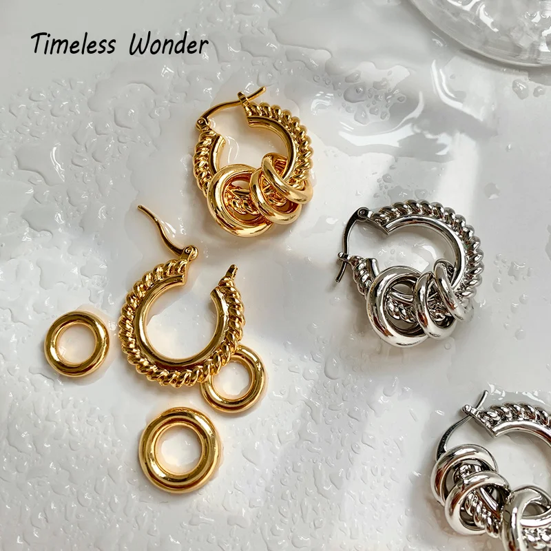 

Женские серьги-кольца из латуни, в стиле «Бохо»