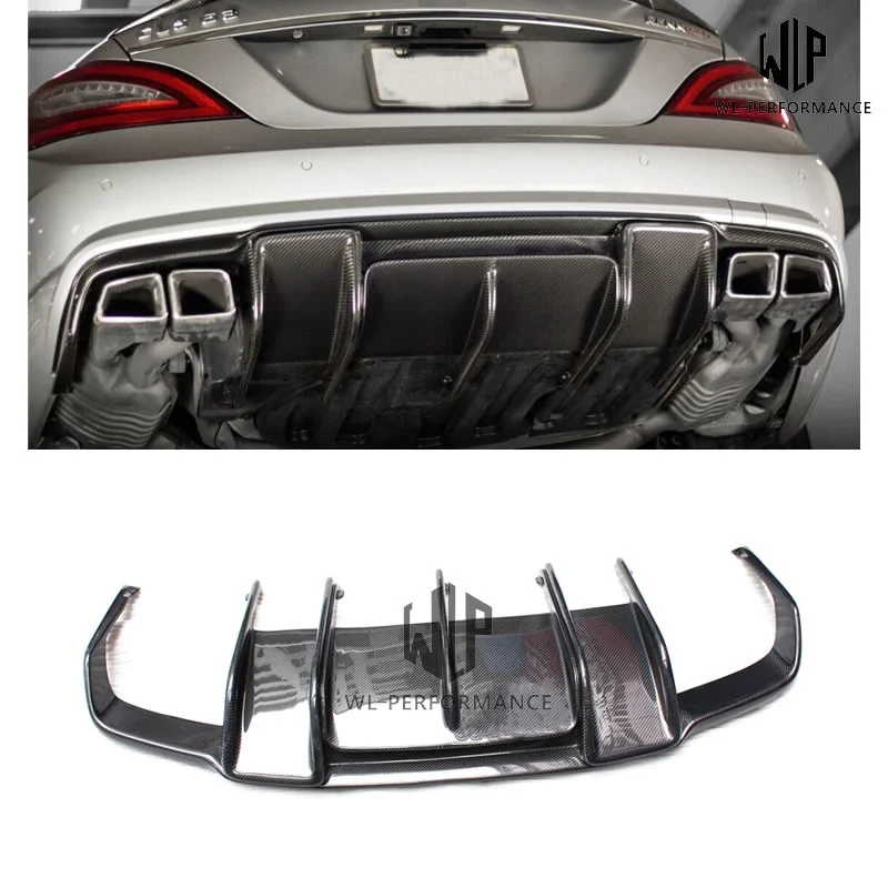 

W218 High Quality Carbon Fiber Rear Lip Diffuser Car Styling For Mercedes-Benz CLS Class CLS350 AMG Car Body Kit 2012-UP