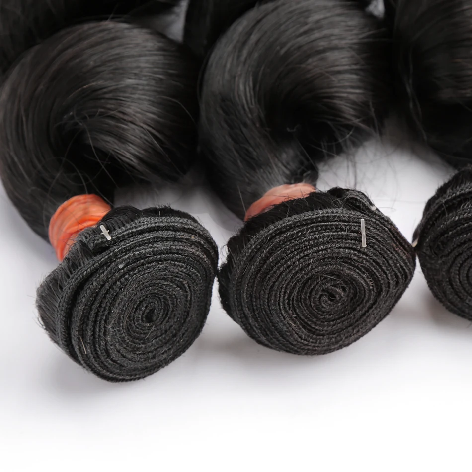 Wigirl свободные волнистые бразильские волосы плетенные пряди 3 4 черные Remy 100%