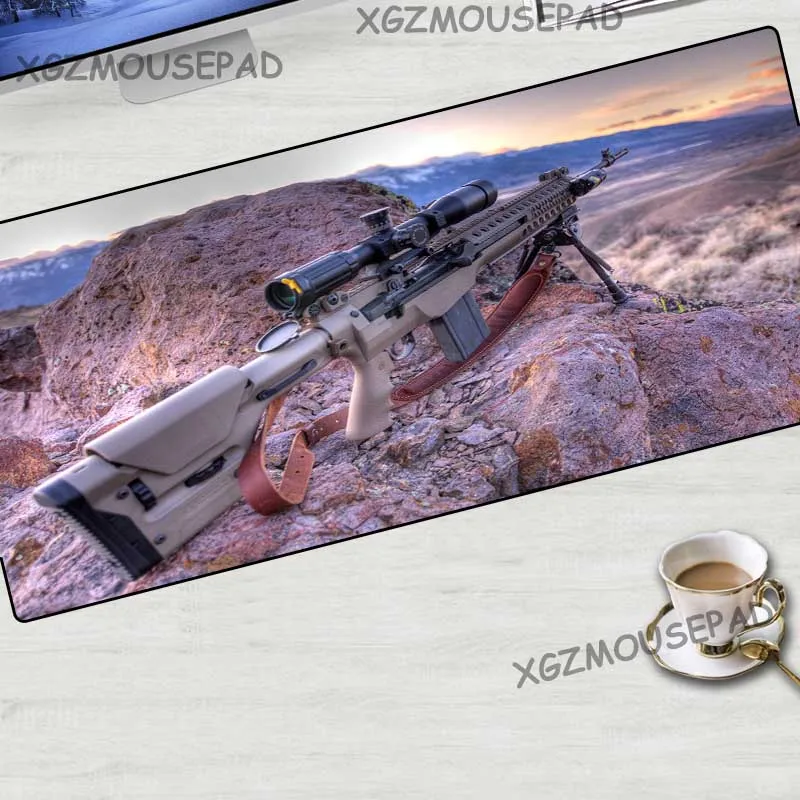 XGZ большой коврик для мыши военная зарядка снайперская винтовка черный