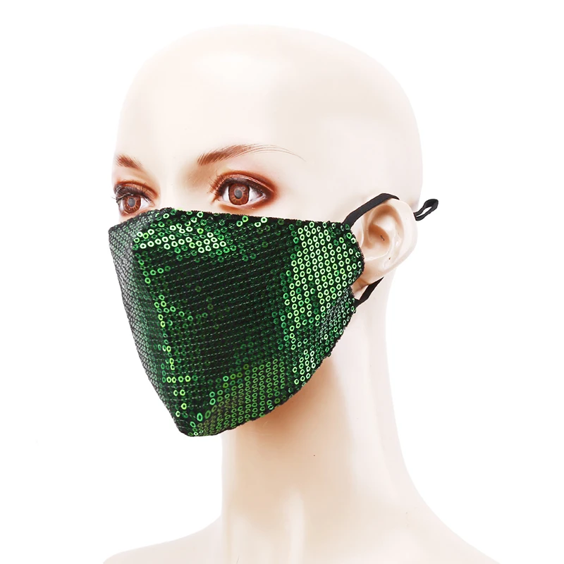 

Sequin Glitter Face Mask Women Fashion Glitter Mouth Mask Reusable Washable Cotton Mask Adults Mascarillas Mujer