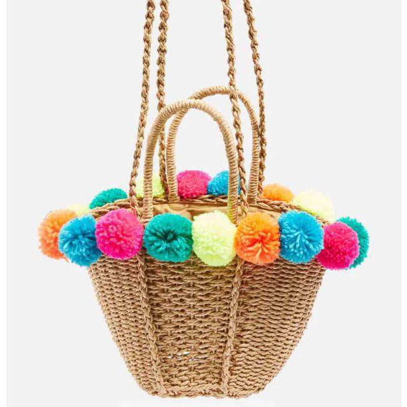 

Женская плетеная сумка-мессенджер на одно плечо, из соломы