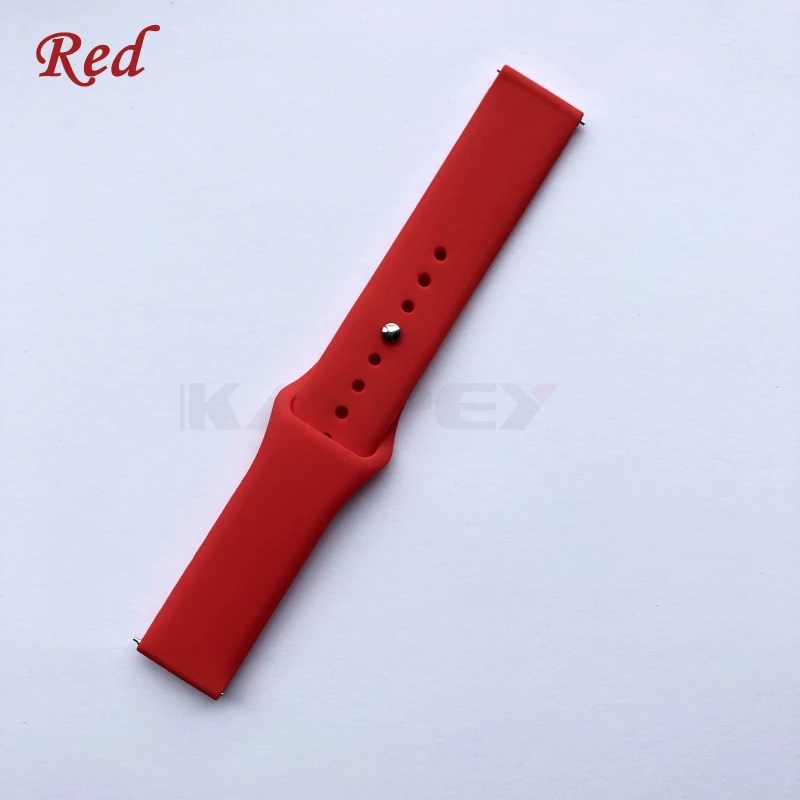 Красный Силиконовый ремешок для часов Ремешок Для Xiaomi Huami Amazfit GTS Смарт-часы ремешок для Amazfit GTR 42 мм Браслет спортивный сменный Браслет - Цвет: Красный
