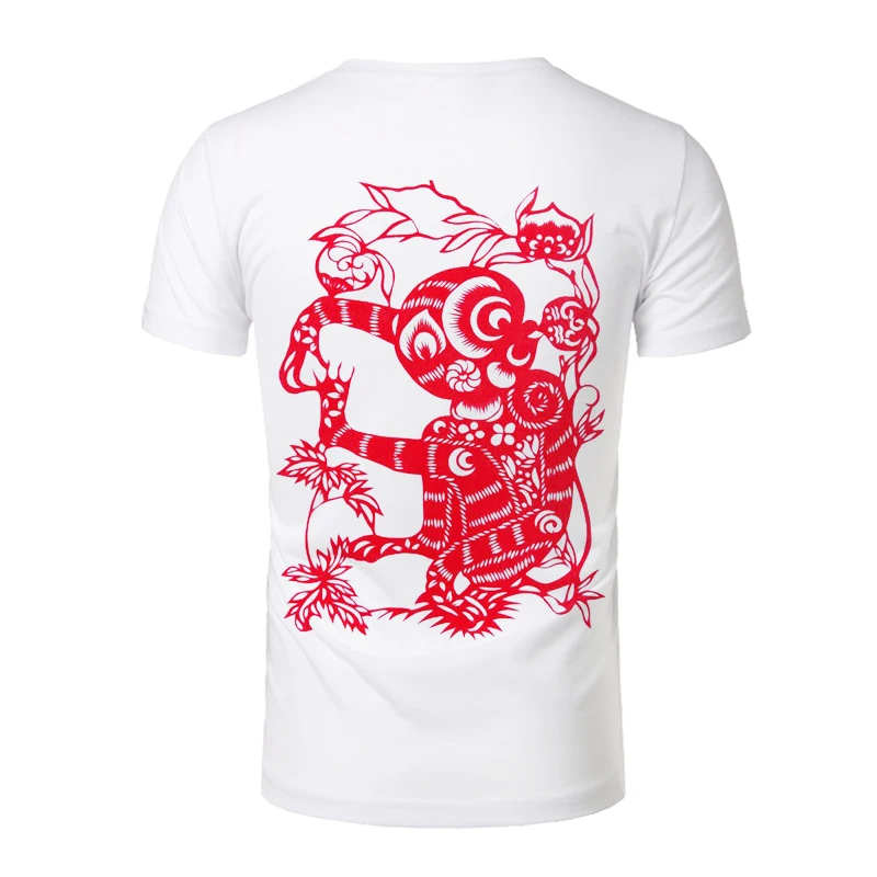 

New zodiac Paper year of the Ox series T-shirt Ladies 3d Printed Unisex Harajuku Short Sleeve T-Shirts man t-Shirt Clothing 3D